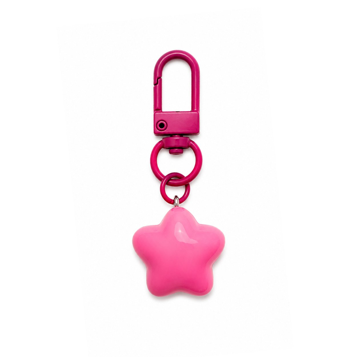 Pink Puff Star Charm