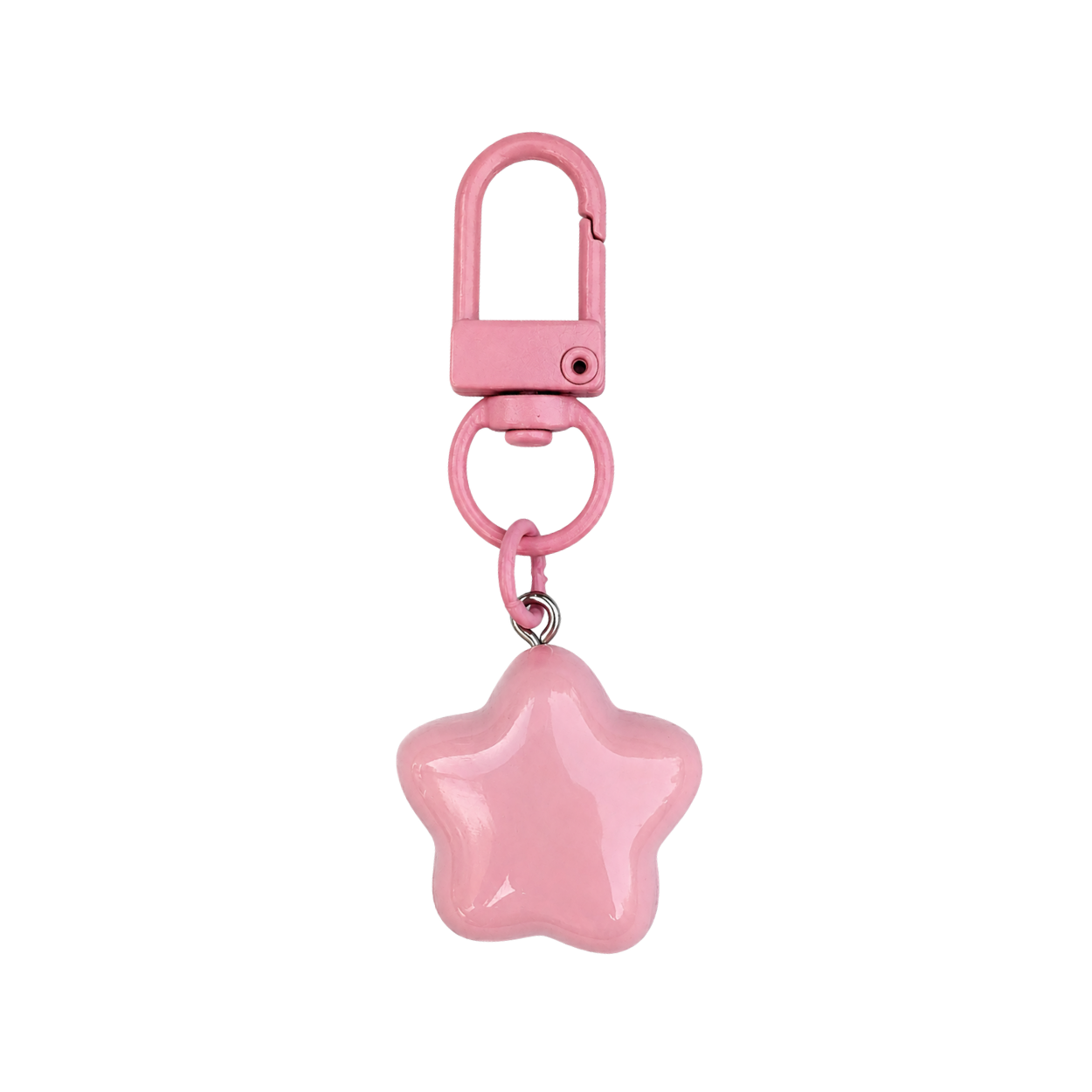 Pink puff star charm